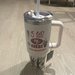 San Francisco 49ers White Travel Tumbler